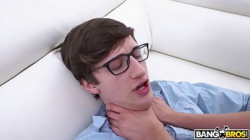 Nerdy guy is having sex classes with his smashing step- mom,...