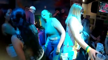 Horny, fat granny with blonde hair and big tits is sucking d...